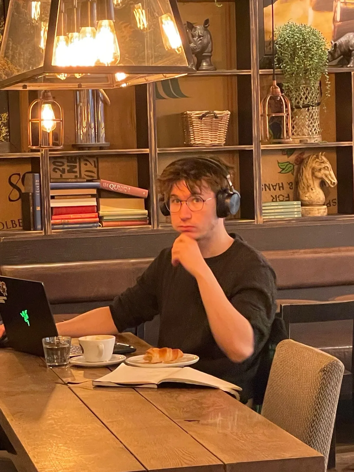 A fun little picture of me mid crossaint eating